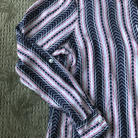 💕LAST CHANCE💕 Foxcroft Women’s Collard Button Down Top size 14 - Picture 4 of 6